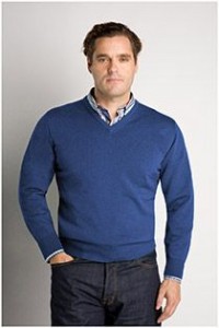 Wollen trui met V-hals van Plusman