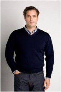 Wollen trui met V-hals van Plus Man