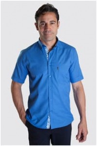 Effen korte mouw overhemd Plus Man