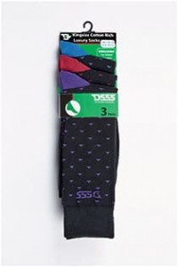 3 paar gedessineerde sokken van D555