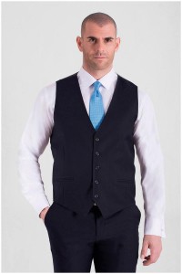 Gilet van Plus Man viscose.-70-Navy