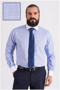 Dress overhemd met contrasten van Plus Man