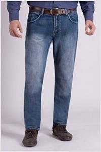 Zwaar gewassen 5-pocket jeansbroek van Koyote.