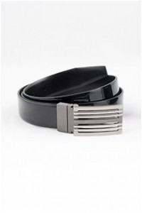 Glad-lederen riem van Plus Man.