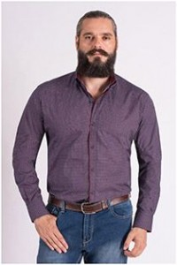 Bedrukt lange mouw overhemd van Plus Man