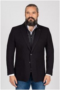 Viscose colbert van Plusman met afneembaar front.