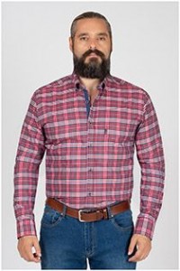 Lange mouw ruiten casual overhemd van Plusman