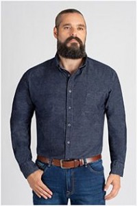 Lange mouw micro-rib overhemd van GCM originals