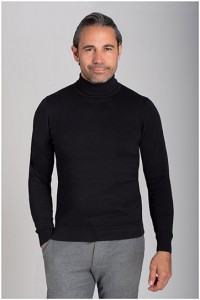 Katoenen trui van Plusman met opstaande kraag