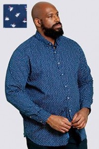Bedrukt lange mouw overhemd van D555