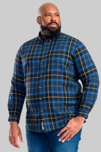Extra lang flanel overhemd van D555