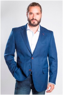 Extra lang wollen colbert van Plusman