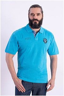 korte mouw effen polo Kitaro.