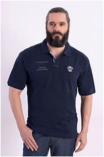 Korte mouw extra lange effen polo Kitaro