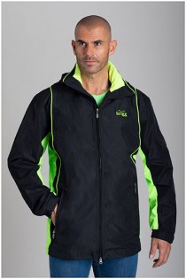 Outdoorjas van Brigg met capuchon.