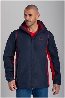 Extra lange outdoorjas van Brigg met capuchon.