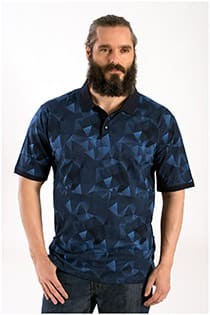 Hajo korte mouw patchwork polo