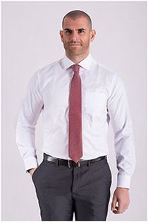 Lange mouw effen dress shirt van Casamoda