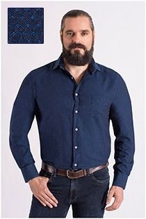 Katoenen casual overhemd met structuurtje Carlos Cordoba