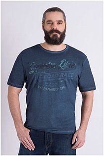 T-shirt met borstprint van Kitaro
