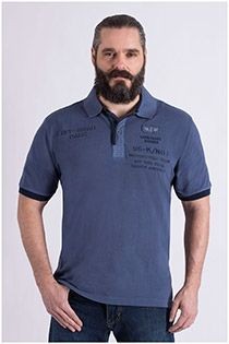 Korte mouw polo met borduur van Kitaro