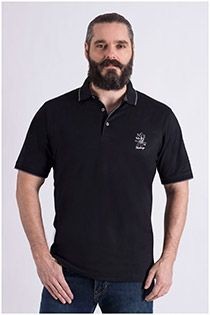 Elastische korte mouw uni polo Hajo.