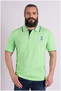 Korte mouw piqué polo met borduur van Kitaro