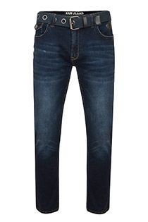 Extra lange 5-pocket elastische jeansbroek van KAM Jeanswear.