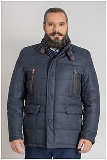 Winterjas met dubbel front van Plus Man