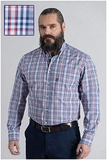 Plusman lange mouw ruiten overhemd