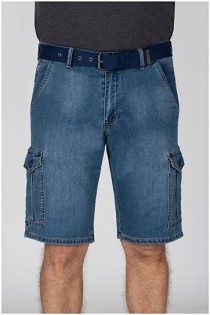 Elastische cargo jeansbermuda van Koyote.