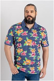 Kitaro korte mouw all-over polo
