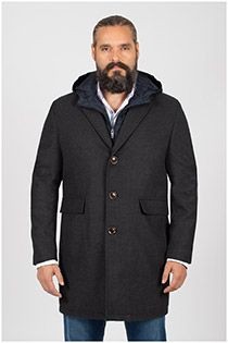Lange overjas van Plusman