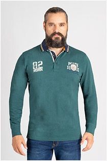 Lange mouw piqué polo van Redfield