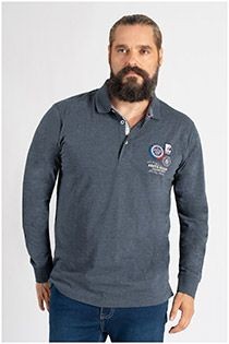 Redfield lange mouw piqué polo