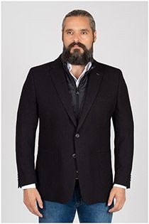 Viscose colbert van Plusman met afneembaar front.