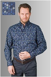 Lange mouw all-over bedrukt overhemd van GCM Originals