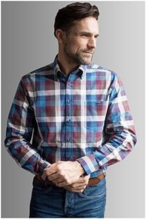 Lange mouw flannel overhemd van GCM Originals