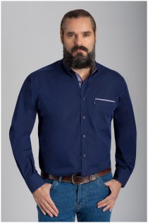 Effen lange mouw hemd van Plusman