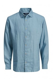 Linnen lange mouw overhemd van Jack & Jones