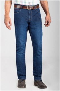 Elastische 5-pocket-Jeansbroek van Plusman.