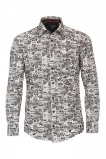 Allover-print lange mouw overhemd van Casamoda.