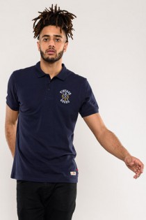 Extra lange polo met korte mouwen van D555