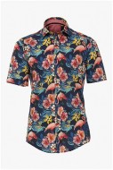 Casamoda all-over bedrukt korte mouw overhemd