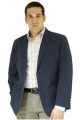 Katoenen colbert van Plus Man lengte maten-Navy-56