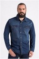 Western-style denim stretch-overhemd lange mouw van Koyote