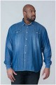 Extra lang denim overhemd van D555.