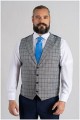 Plusman geruiten viscose gilet