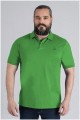 Elastische uni piqué polo van Hajo.