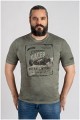 Washed-look korte mouw t-shirt van Kitaro